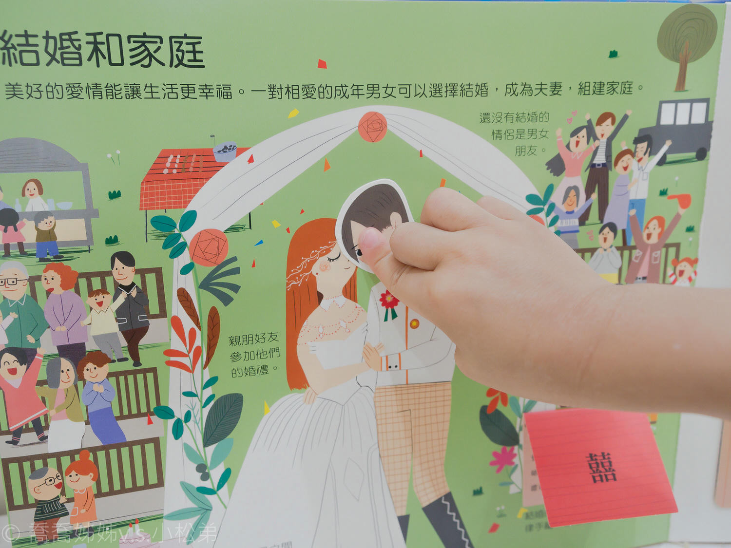 【親子共讀】《性別常識》、《安全常識》、《禮儀常識》、《幼兒園秘密》互動遊戲書。 - 第6張圖 性別繪本-結婚和家庭