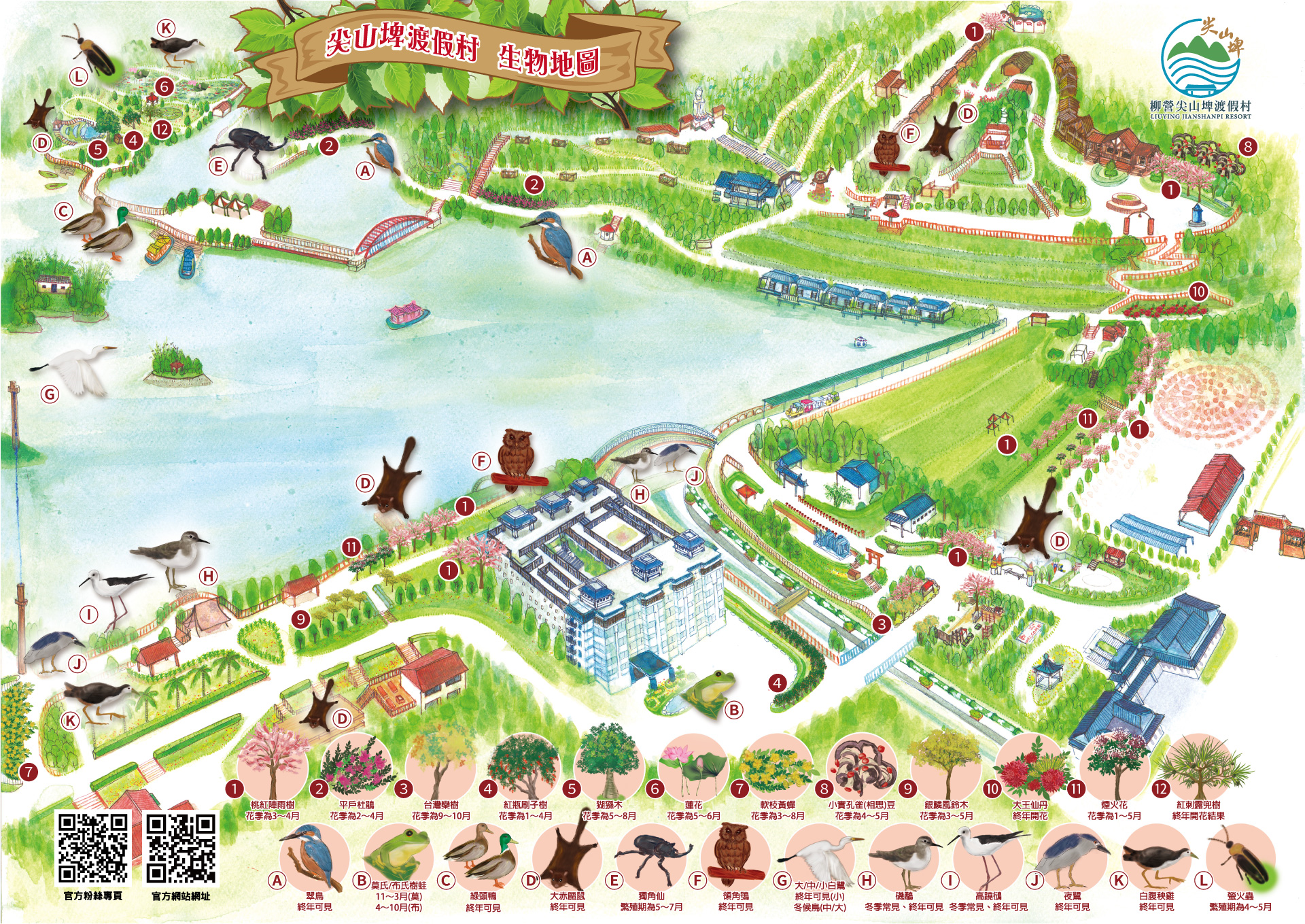台糖柳營尖山埤渡假村。有山有湖100公頃廣闊園區。泳池Spa、小火車、搭船遊湖、獨木舟、攀樹、生態導覽…野炊露營也沒問題! - 第9張圖